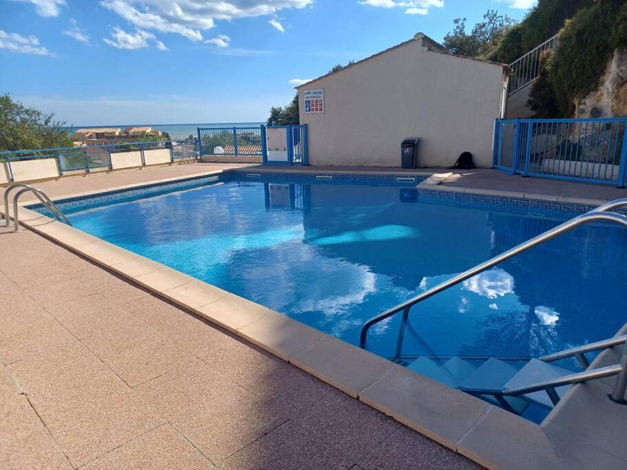 Plain-Pied, Terrasse, Piscine, Pleine Vue Mer, Plage A 6' A Pied, Parking, Wifi Fleury  Bagian luar foto