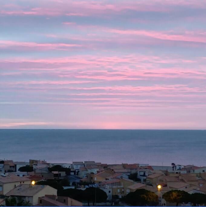 Plain-Pied, Terrasse, Piscine, Pleine Vue Mer, Plage A 6' A Pied, Parking, Wifi Fleury  Bagian luar foto