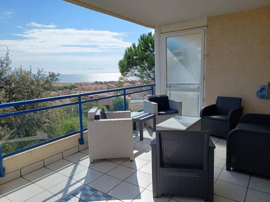 Plain-Pied, Terrasse, Piscine, Pleine Vue Mer, Plage A 6' A Pied, Parking, Wifi Fleury  Bagian luar foto