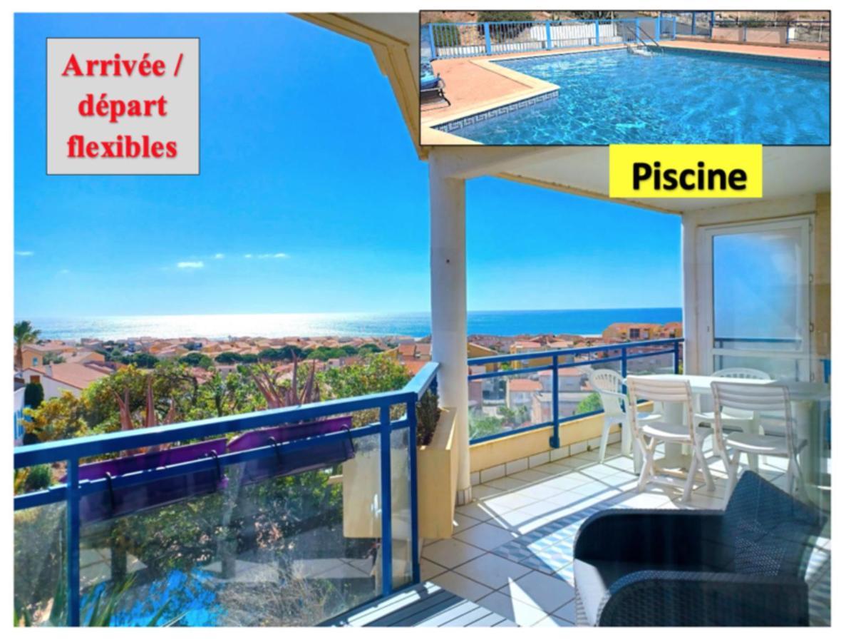 Plain-Pied, Terrasse, Piscine, Pleine Vue Mer, Plage A 6' A Pied, Parking, Wifi Fleury  Bagian luar foto